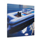 Pontoon Boat Sunrise. - Canvas