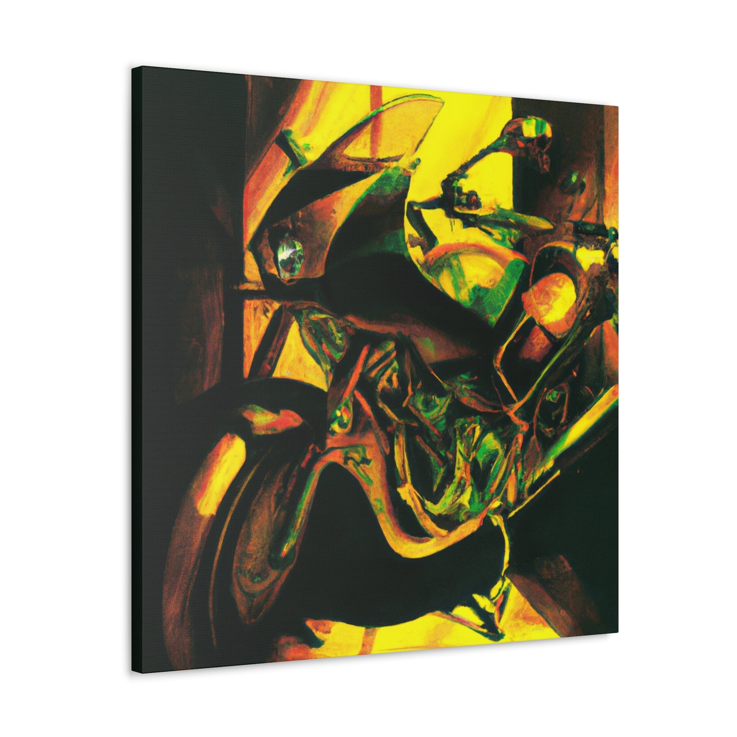 "Taming the Motorcycle Beast" - Canvas