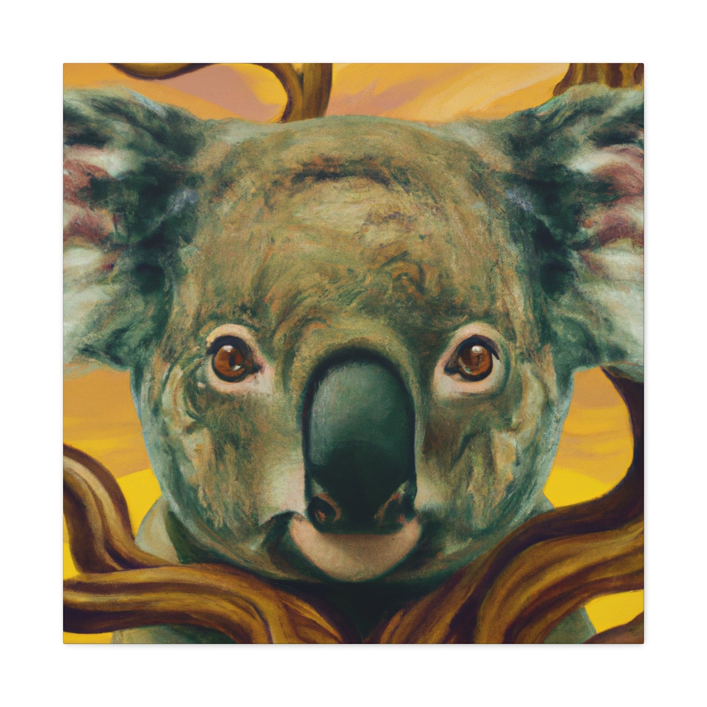 "Koala in Moonlight Glow" - Canvas