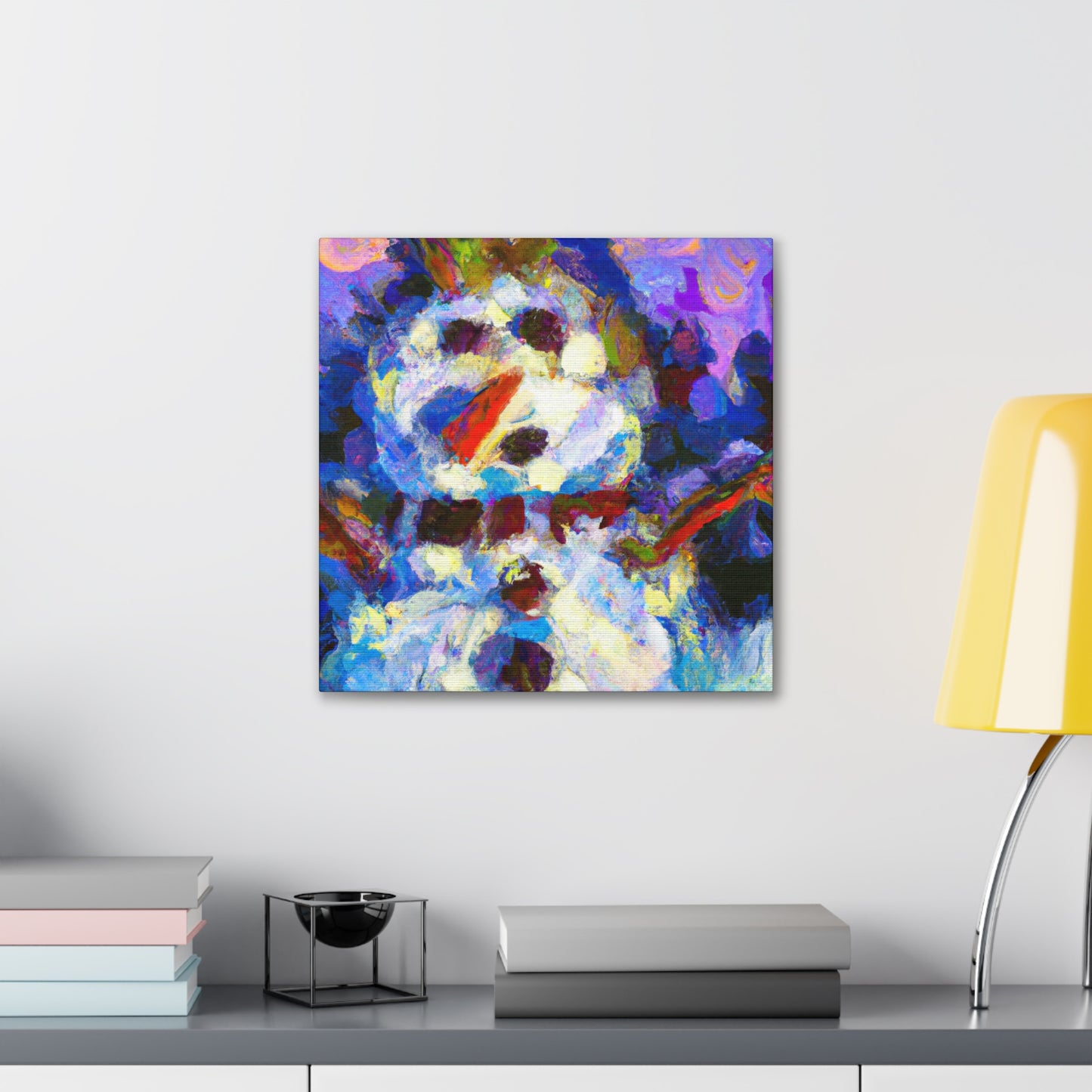 Snowman in Wintertime - Canvas