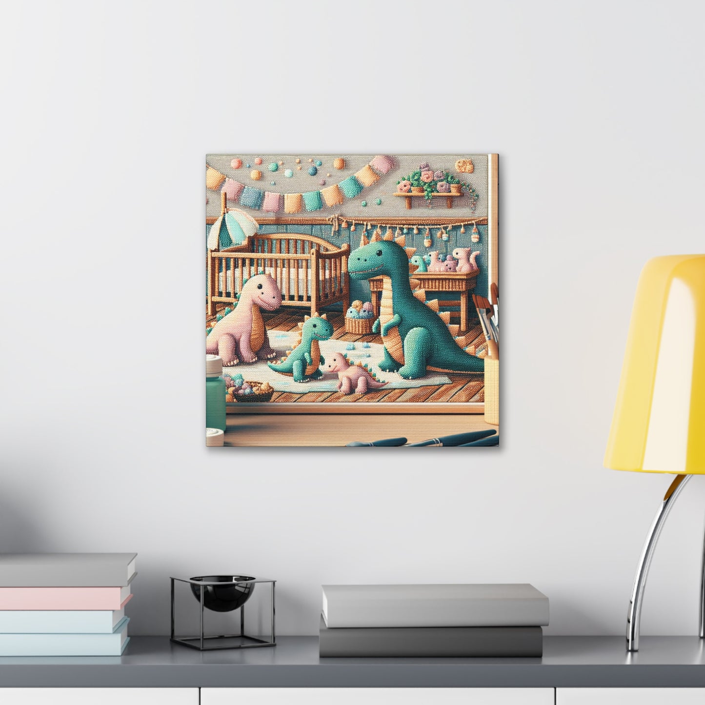 Whimsical Prehistoric Splendor - Canvas