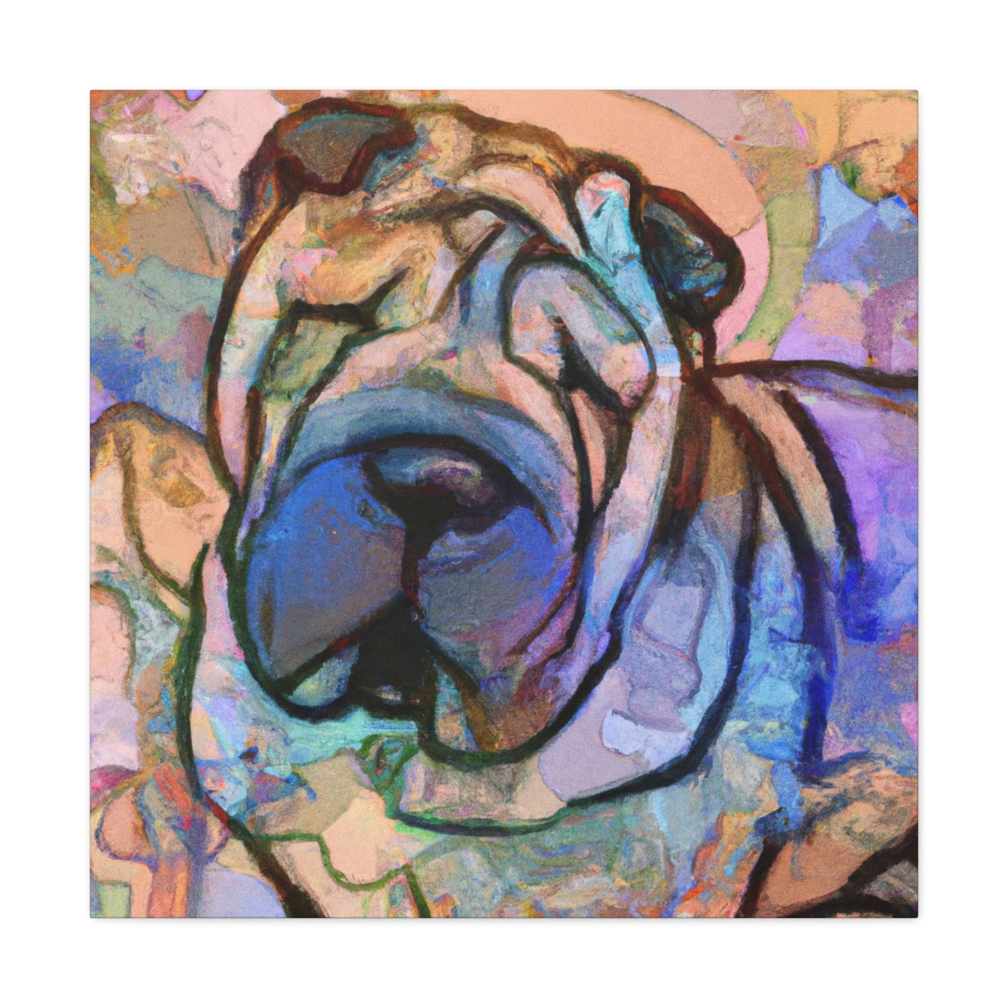 Shar Pei Expressionism - Canvas