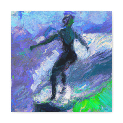 Surfers on Wave Crest - Canvas