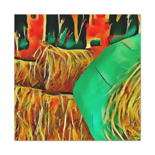 "Harvest of Hay Bales" - Canvas