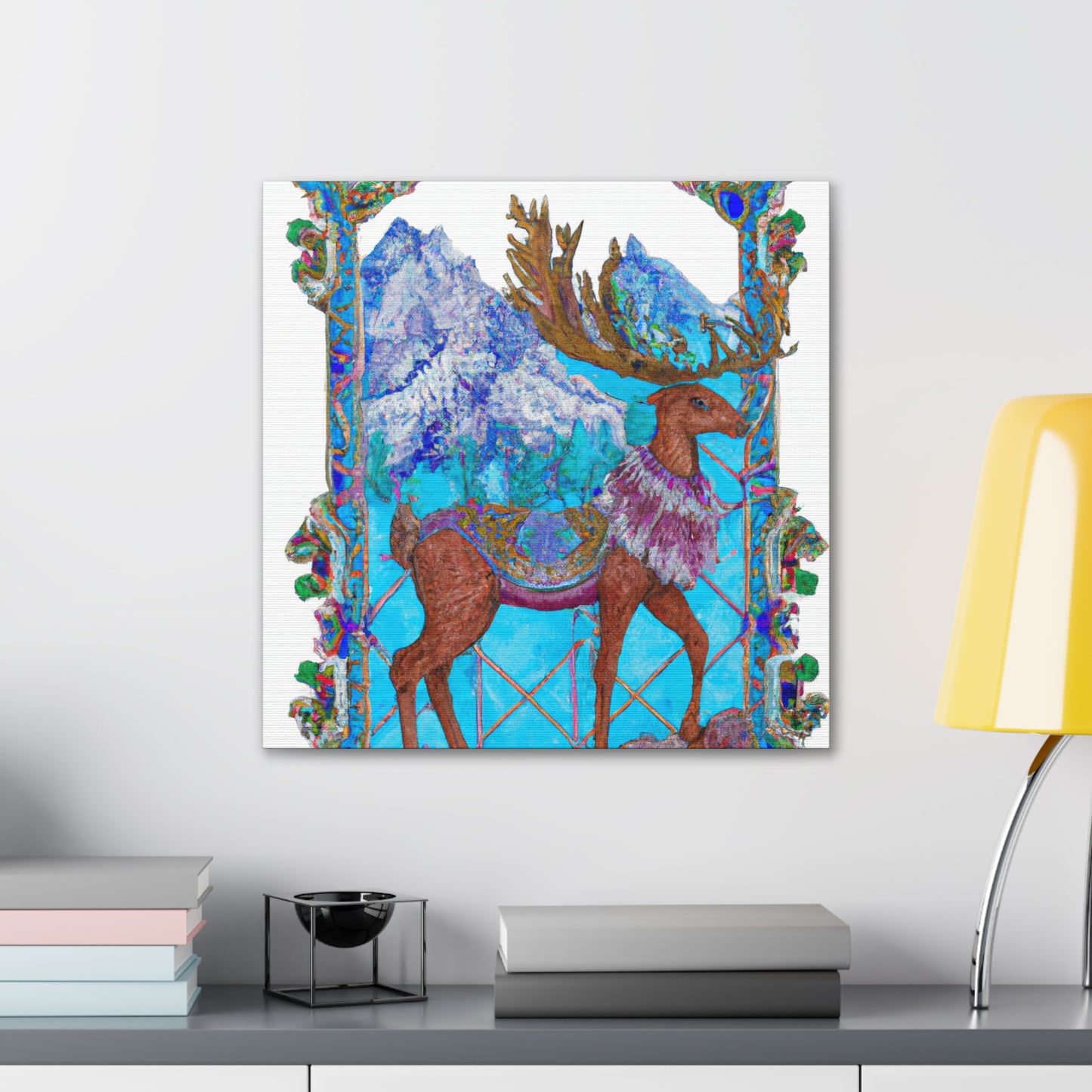 Deer in Moonlight Glow - Canvas