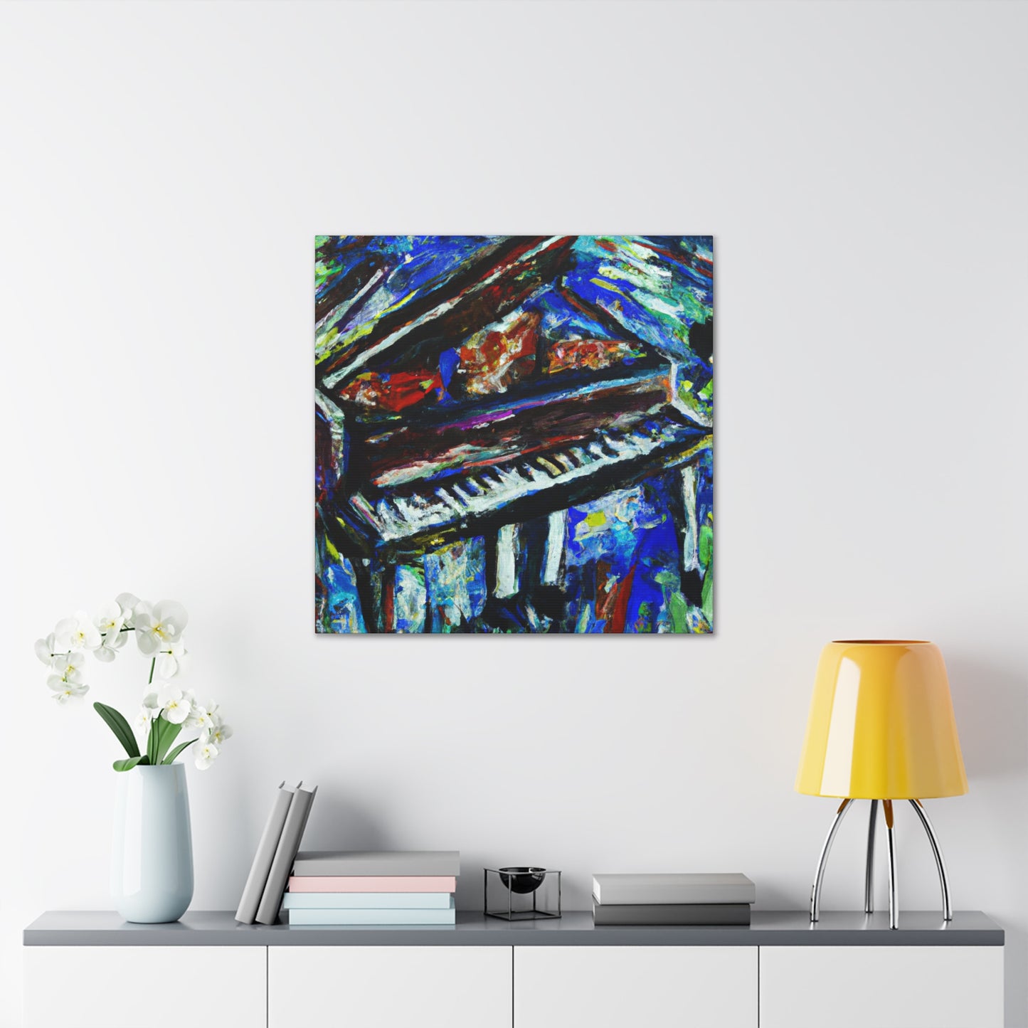 Piano Keys in Bloom - Canvas