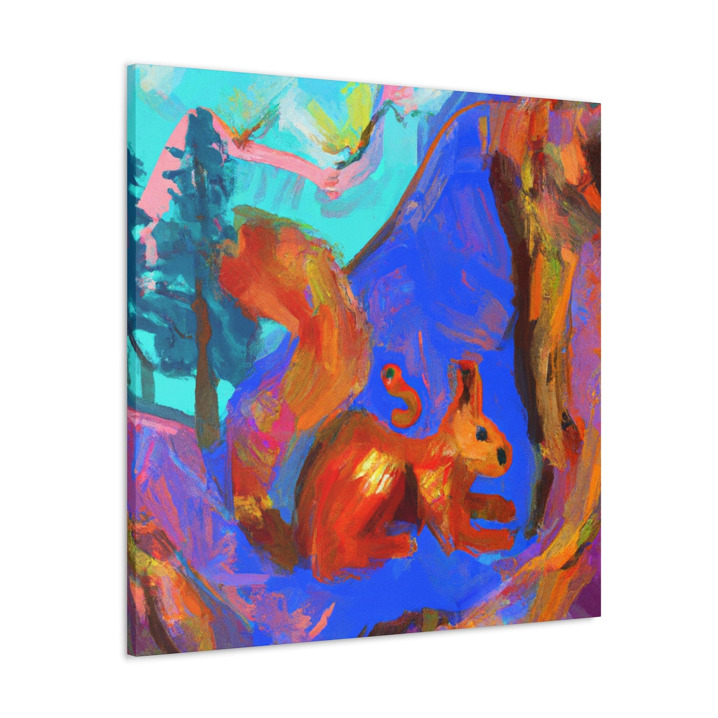 Squirrel's Fauve Frenzy - Canvas