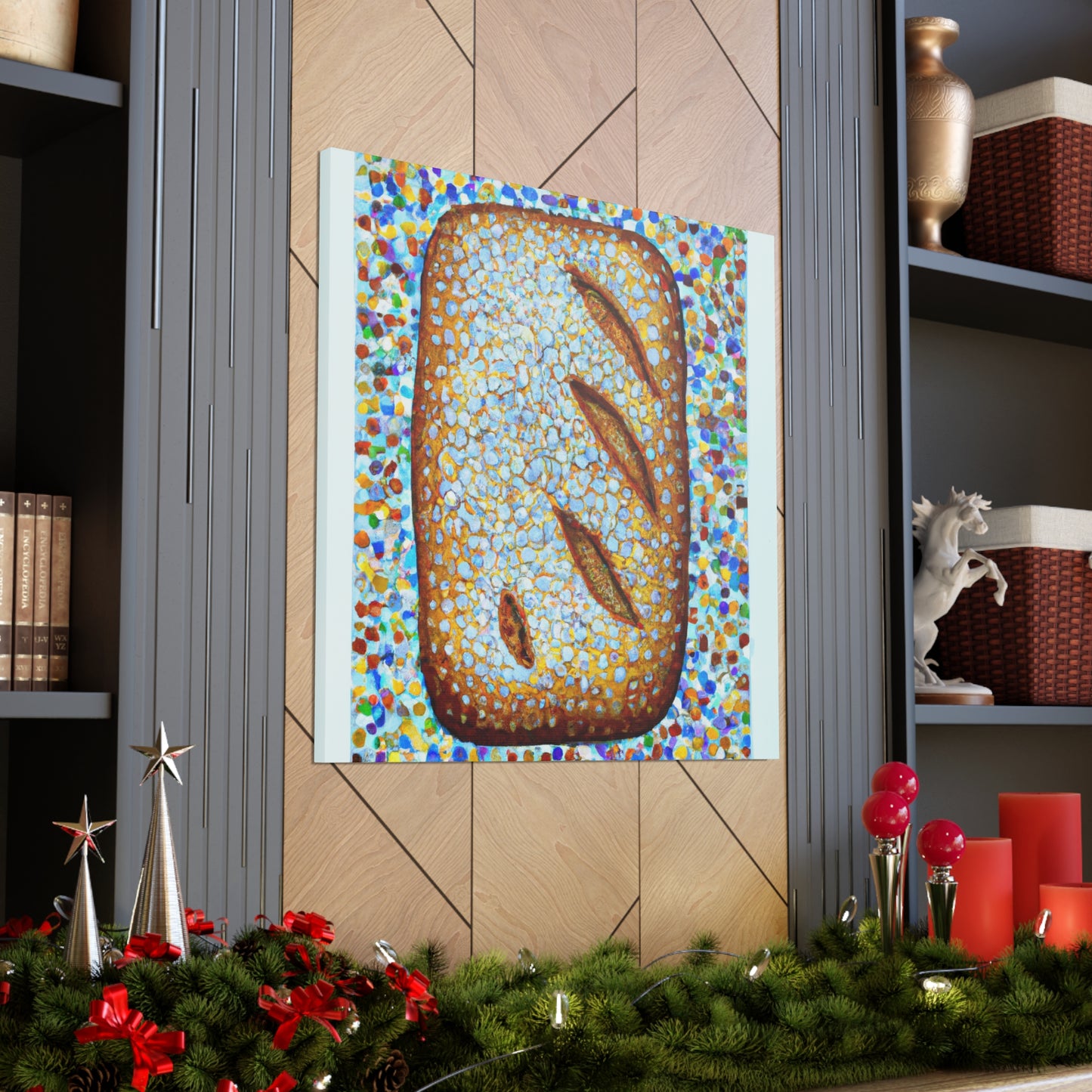 "Bread's Pointillist Painting - Canvas