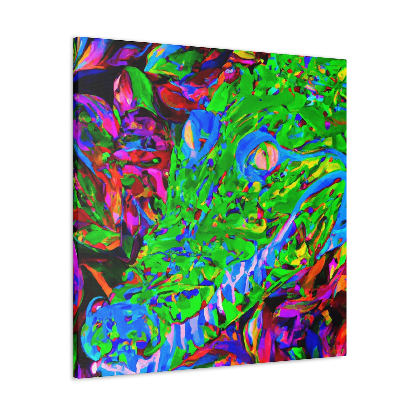 "Crocodile in Art Deco" - Canvas