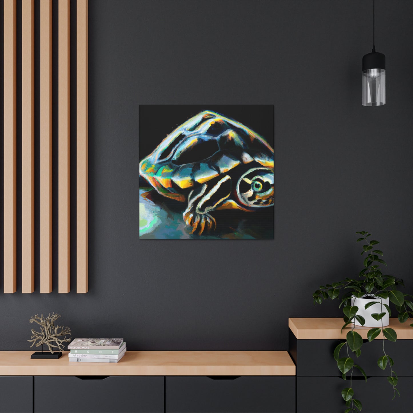 "Box Turtle Reflection" - Canvas