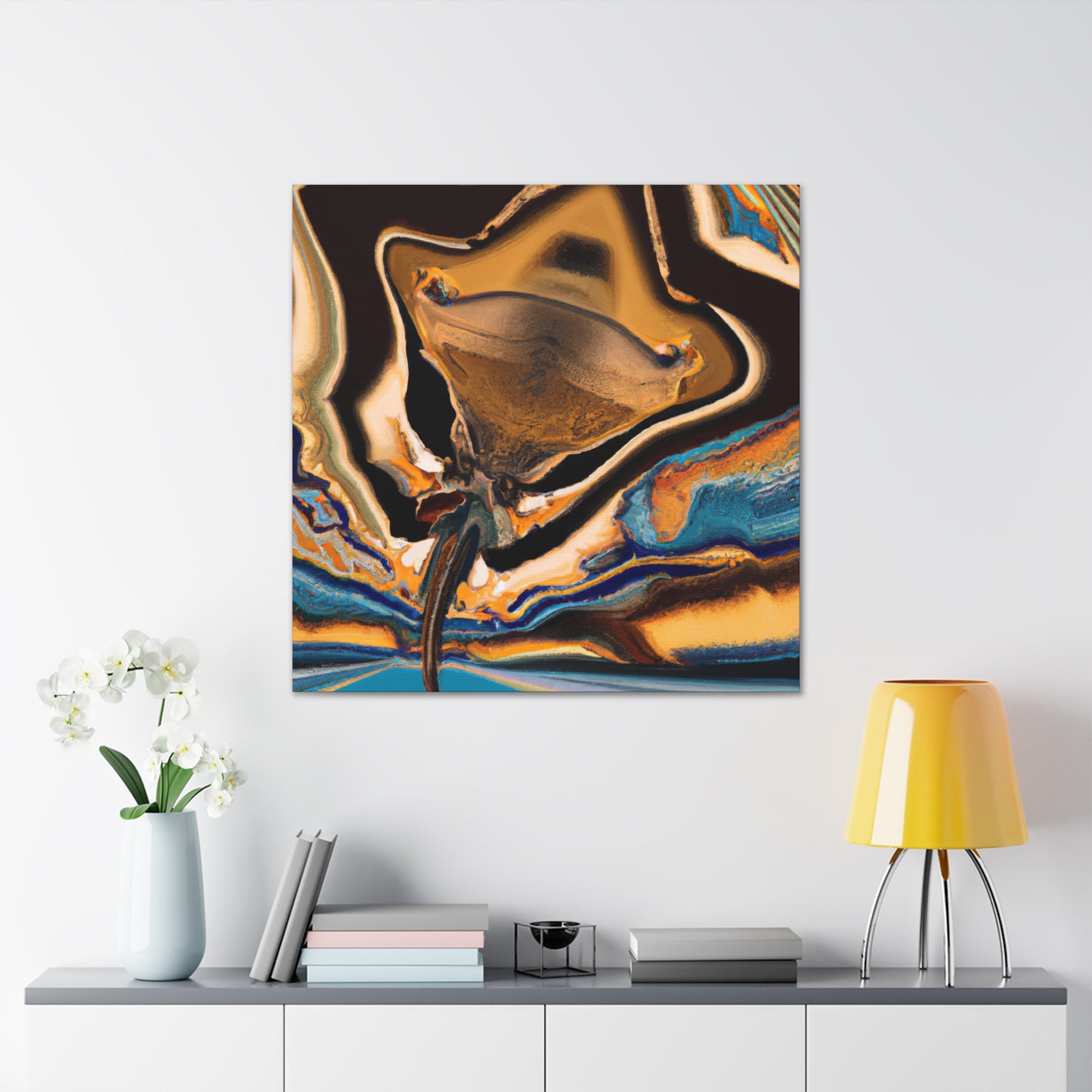 "Stingray Glide Splendor" - Canvas