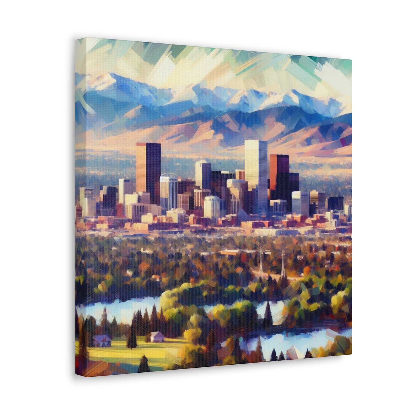 "Misty Urban Skyscrapers" - Canvas