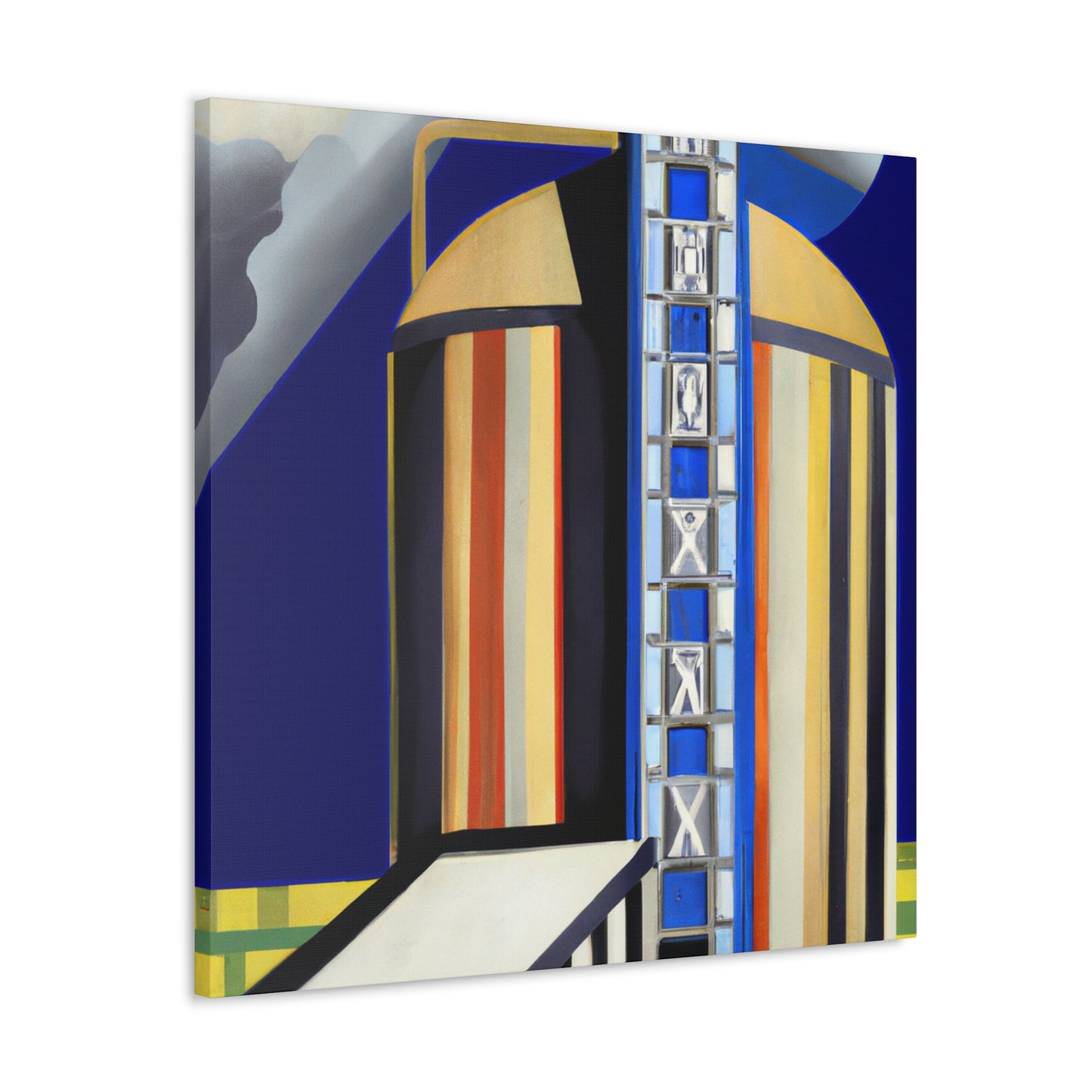 "Gilded Art Deco Silo" - Canvas