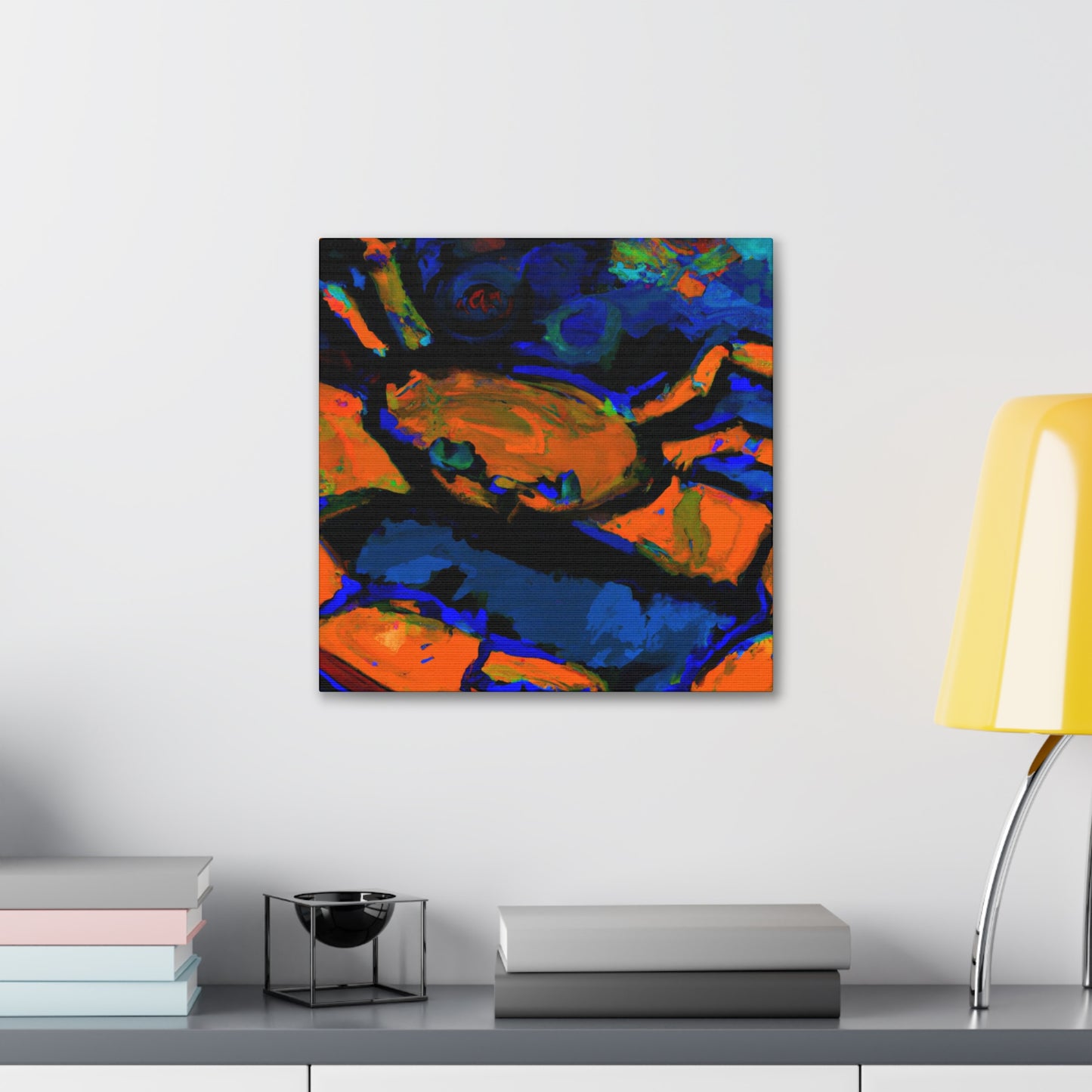 Crab-Crawling Colorful Chaos - Canvas