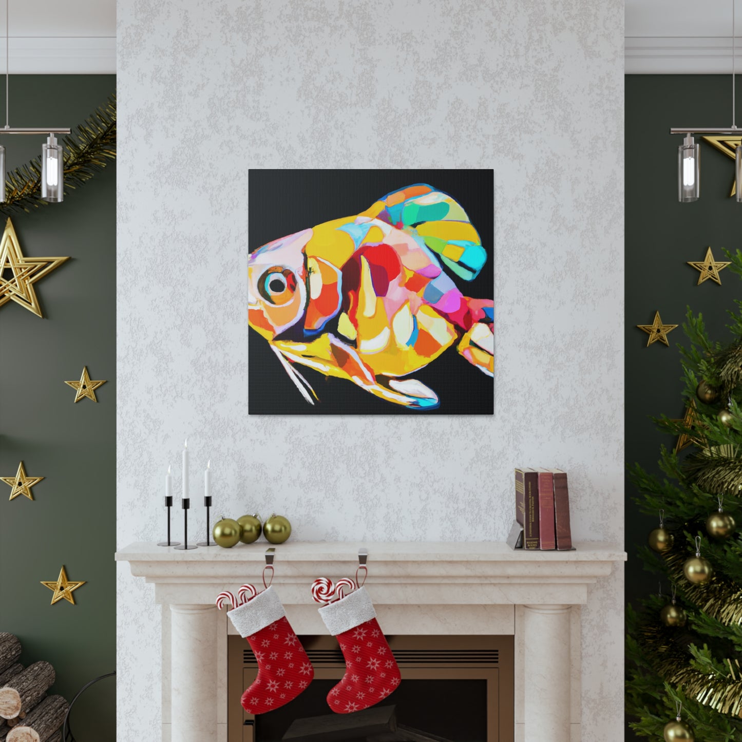 "Killifish Art Deco Dream" - Canvas