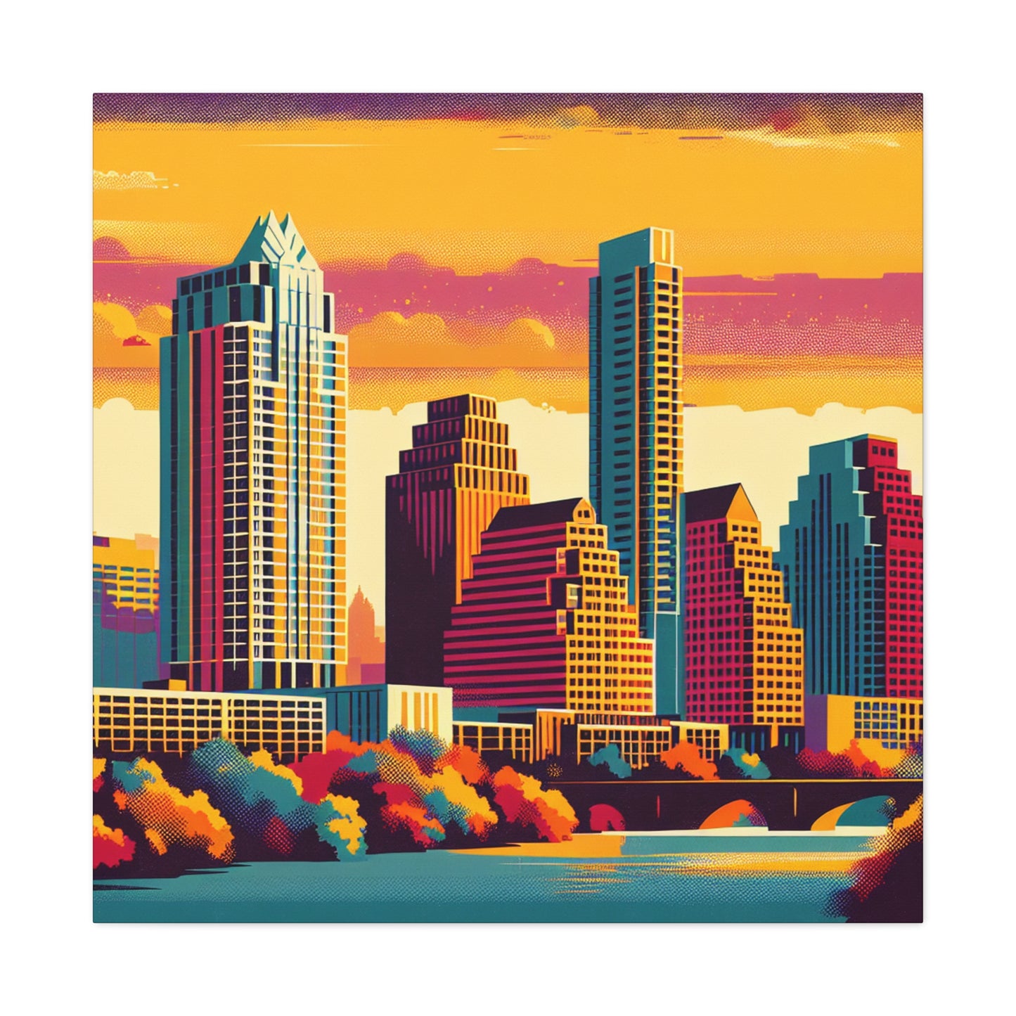 "Colorful Austin Skies" - Canvas