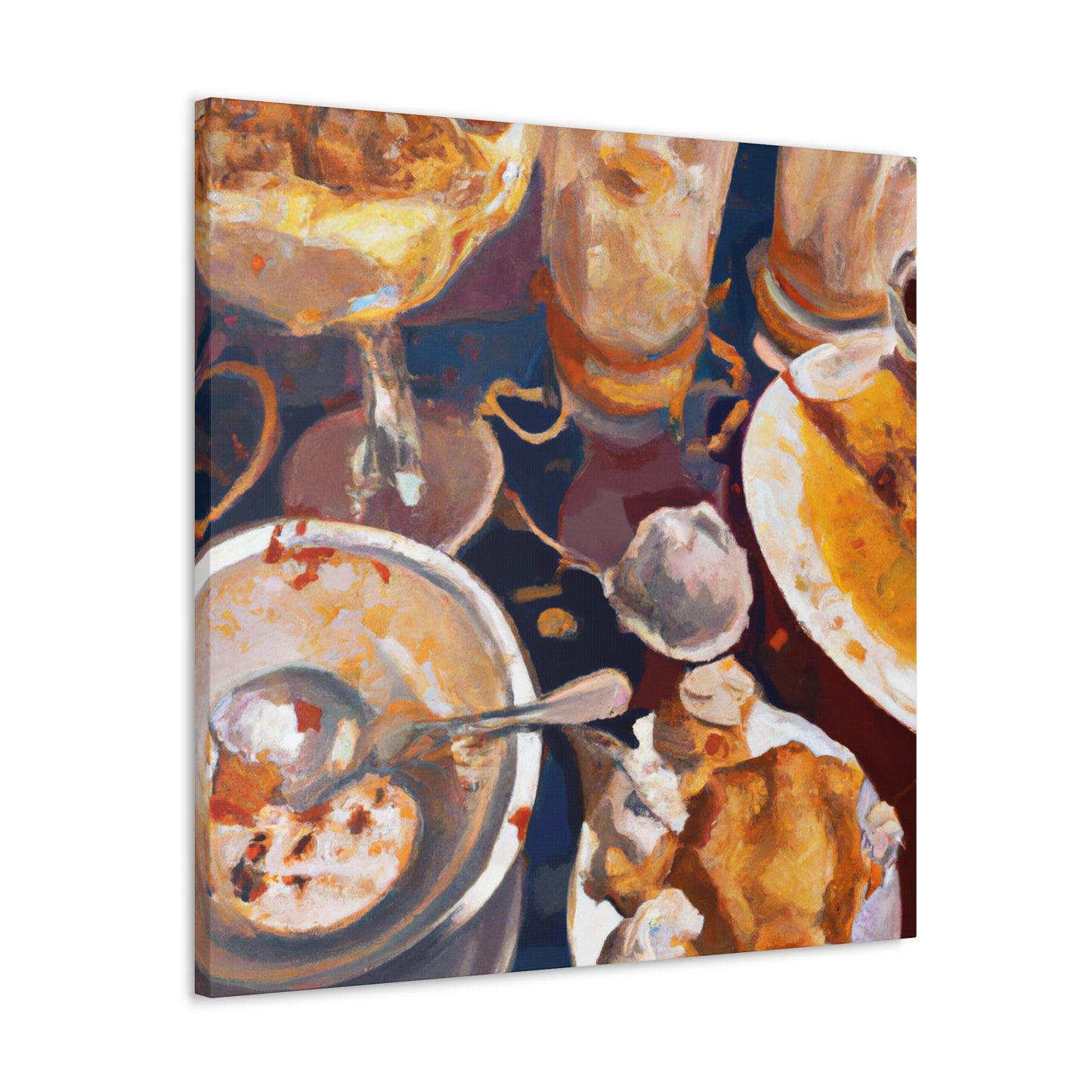 Family Dinner Scene - Canvas