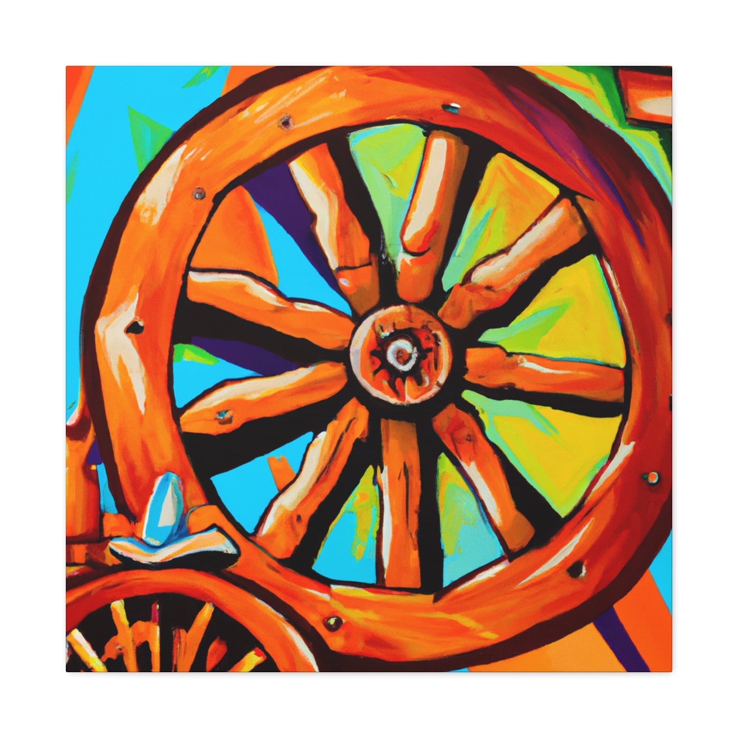 Wagon Wheel Art Deco - Canvas