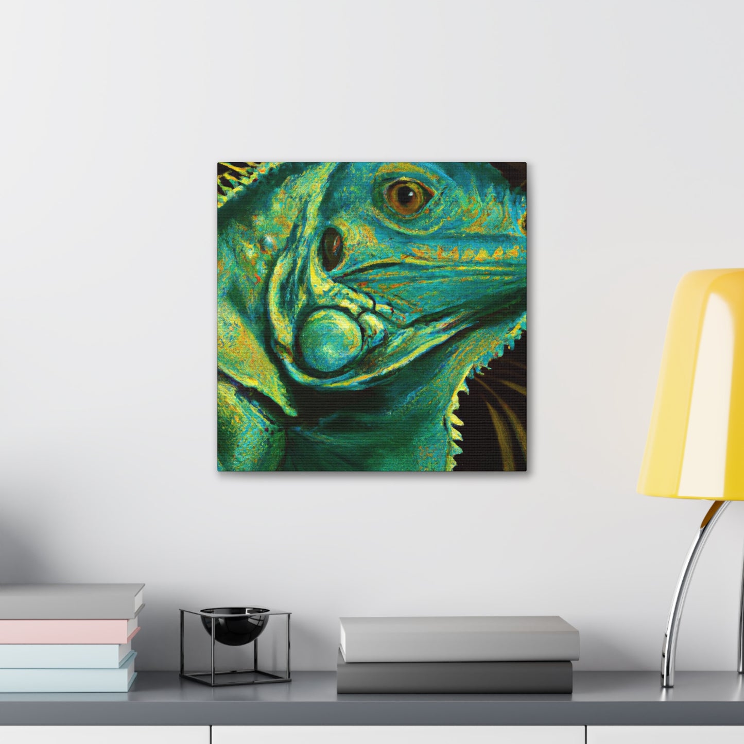 Green Iguanas Revelry - Canvas