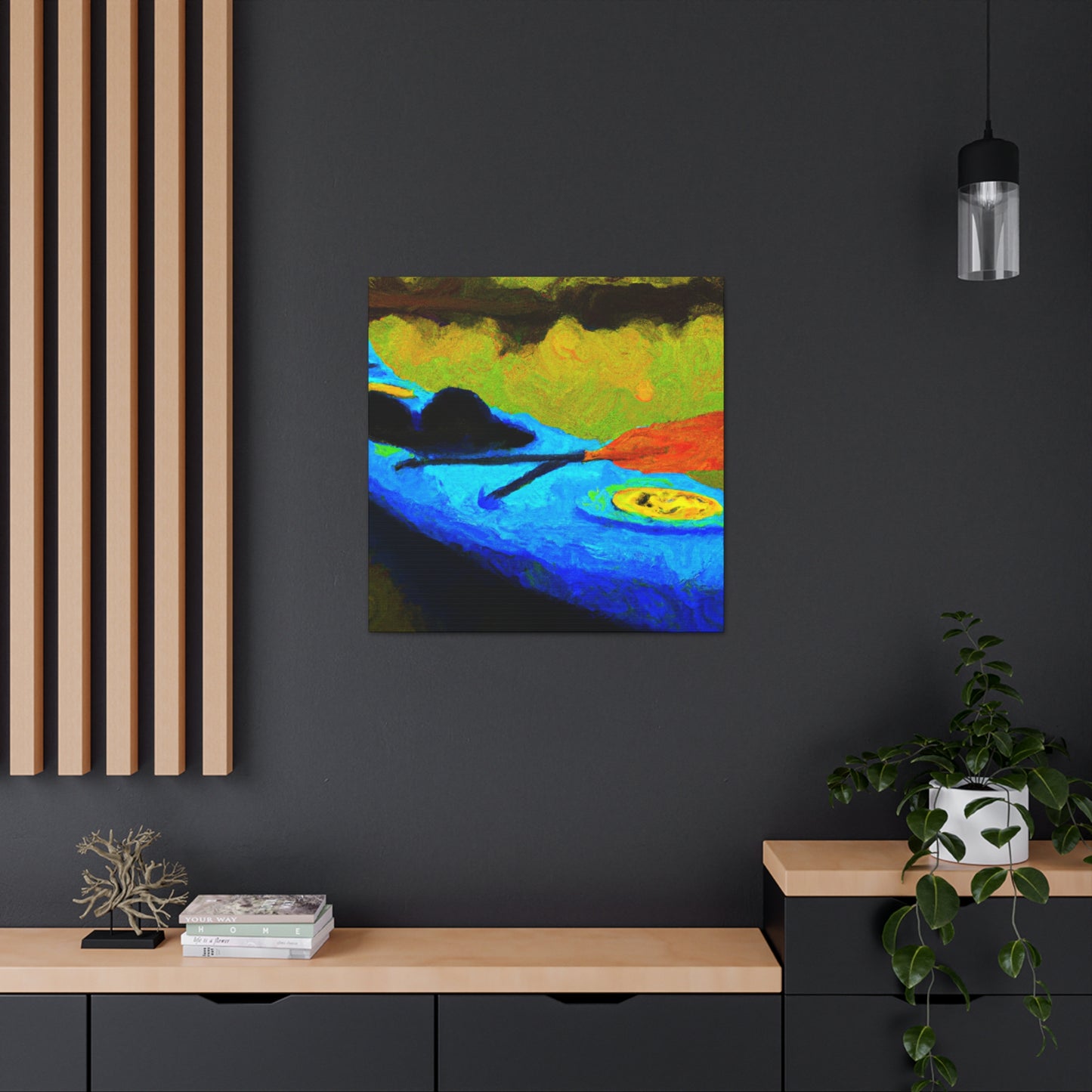 "Kayak in Moonlight Dream" - Canvas