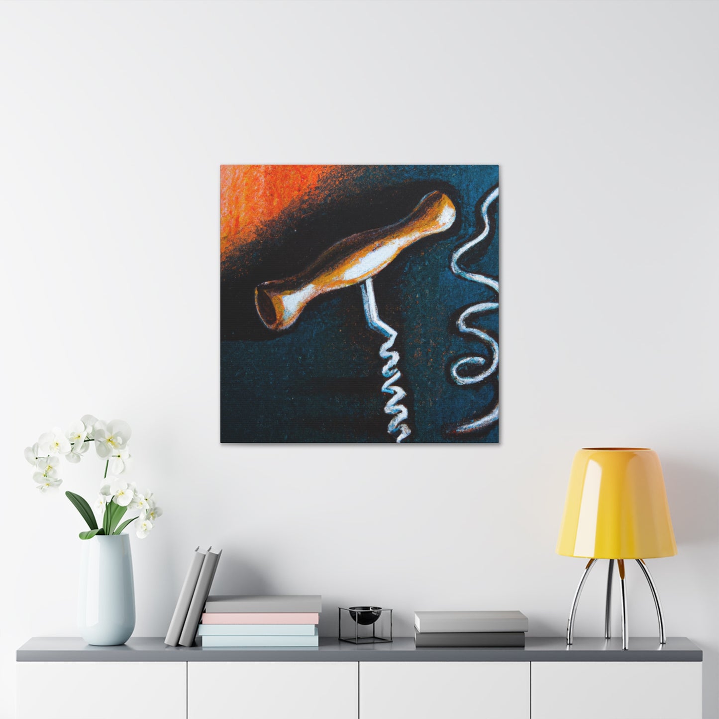 Spiraling Corkscrew Sculpture - Canvas