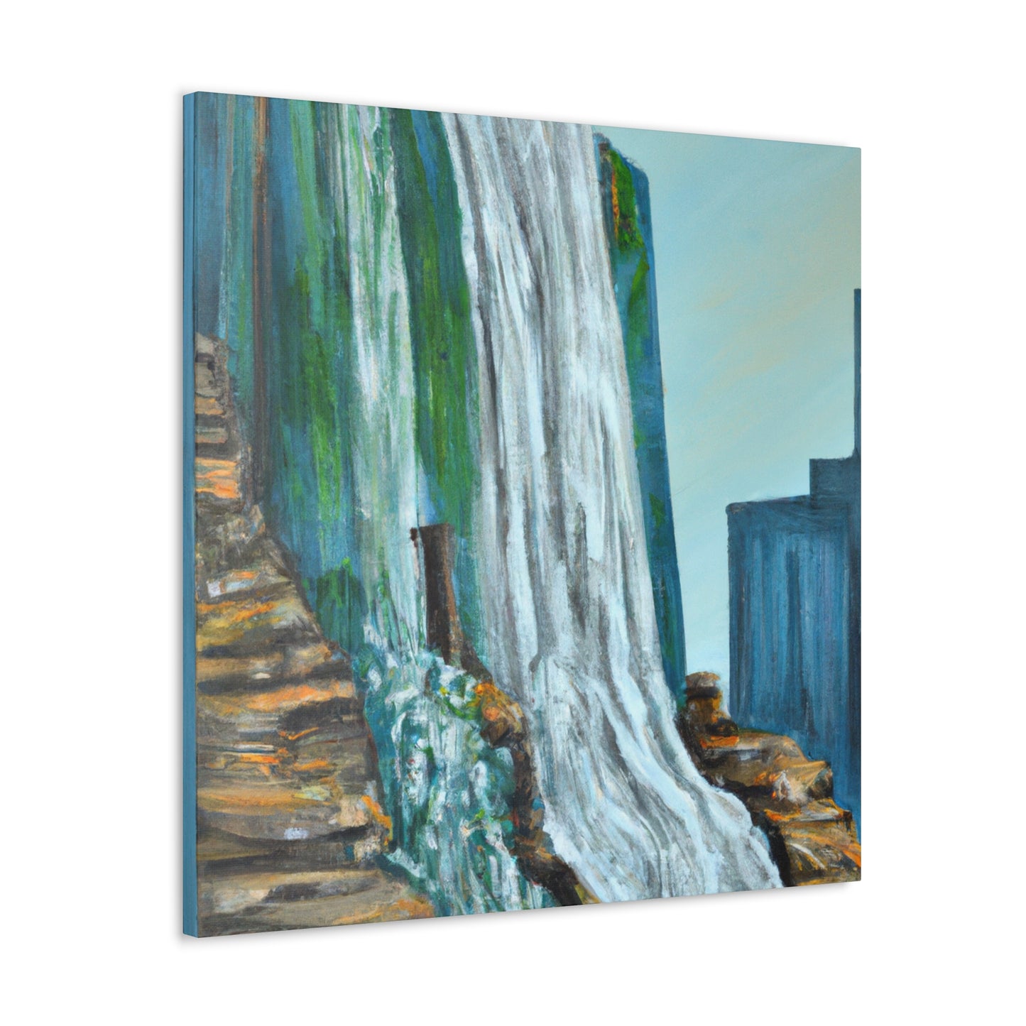 "Majestic Waterfall Dream" - Canvas