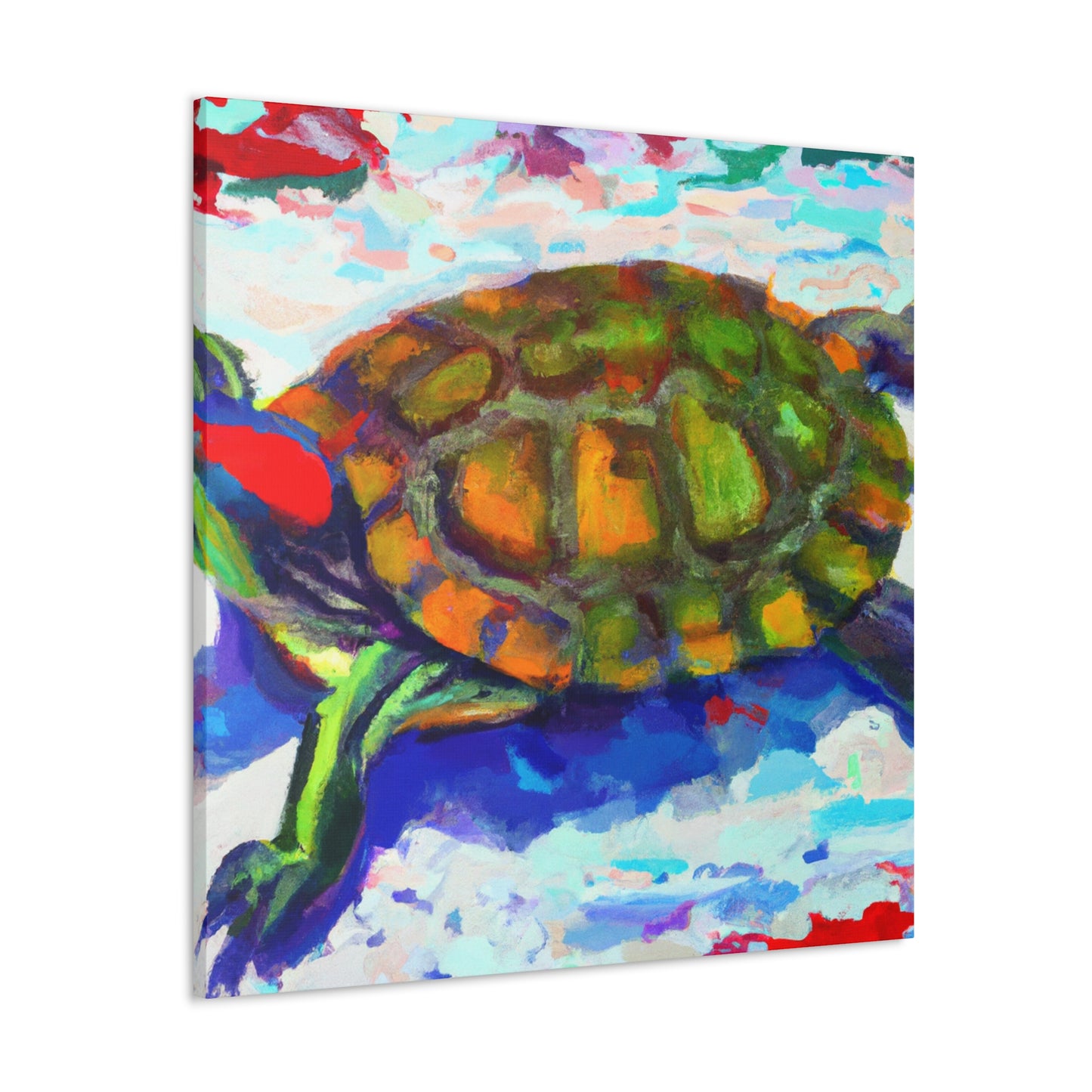 "Turtle's Coppery Shell" - Canvas