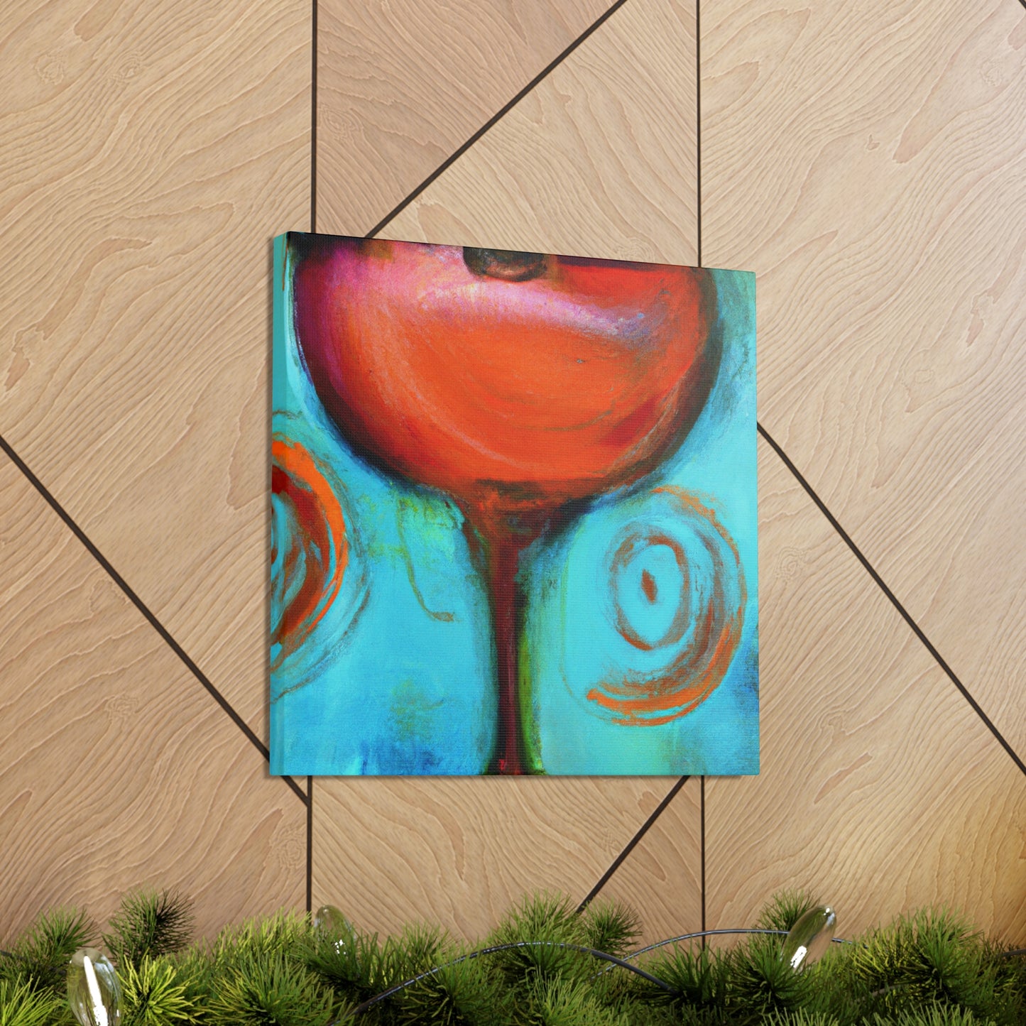 "Cheers to Wine Glass" - Canvas