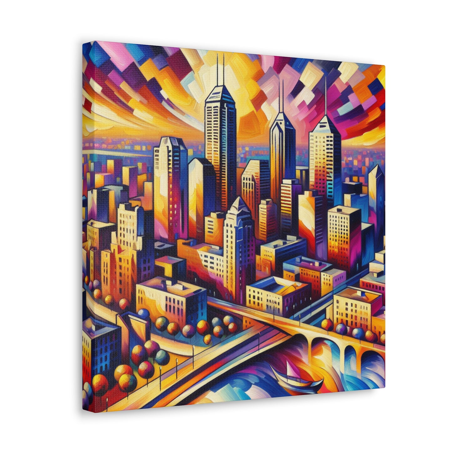 "Enigmatic Urban Dreamscape" - Canvas