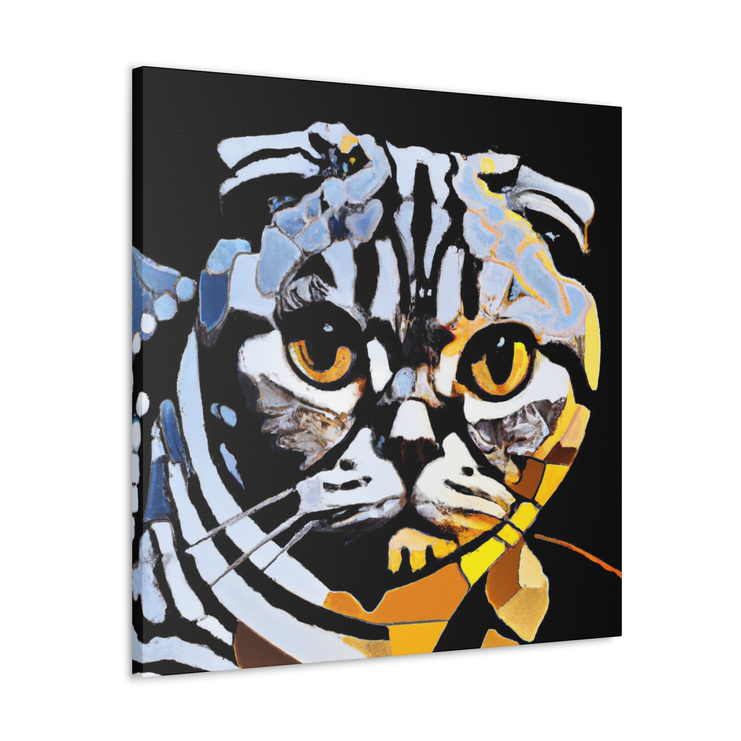 "Feline Art Deco Purr" - Canvas