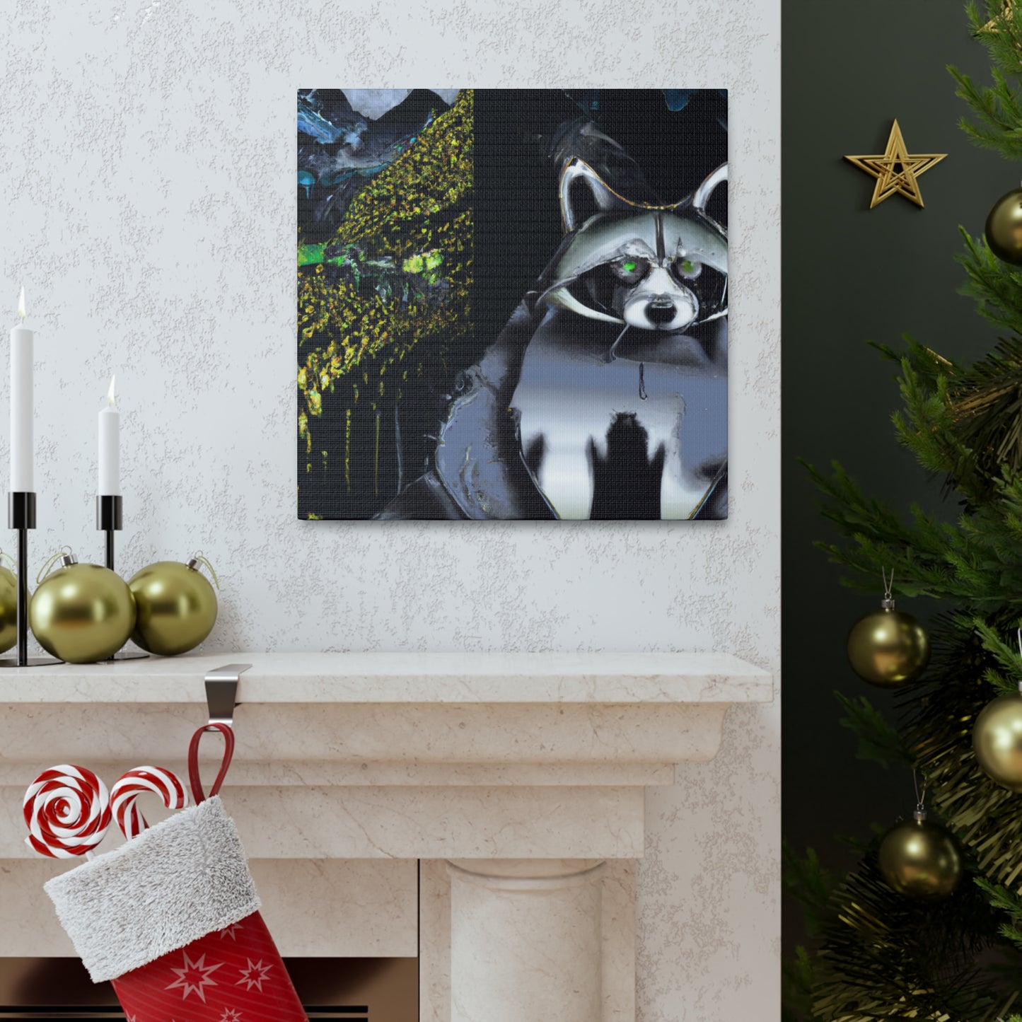 "Raccoon in Surrealism" - Canvas