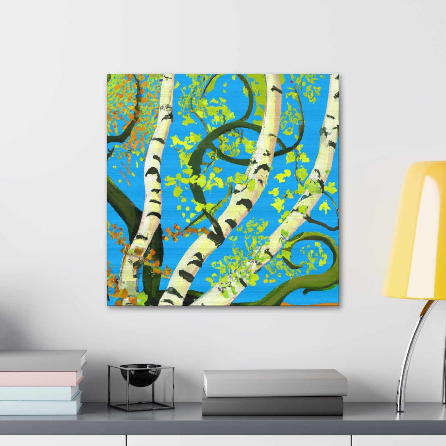 "Birch Tree in Bloom" - Canvas