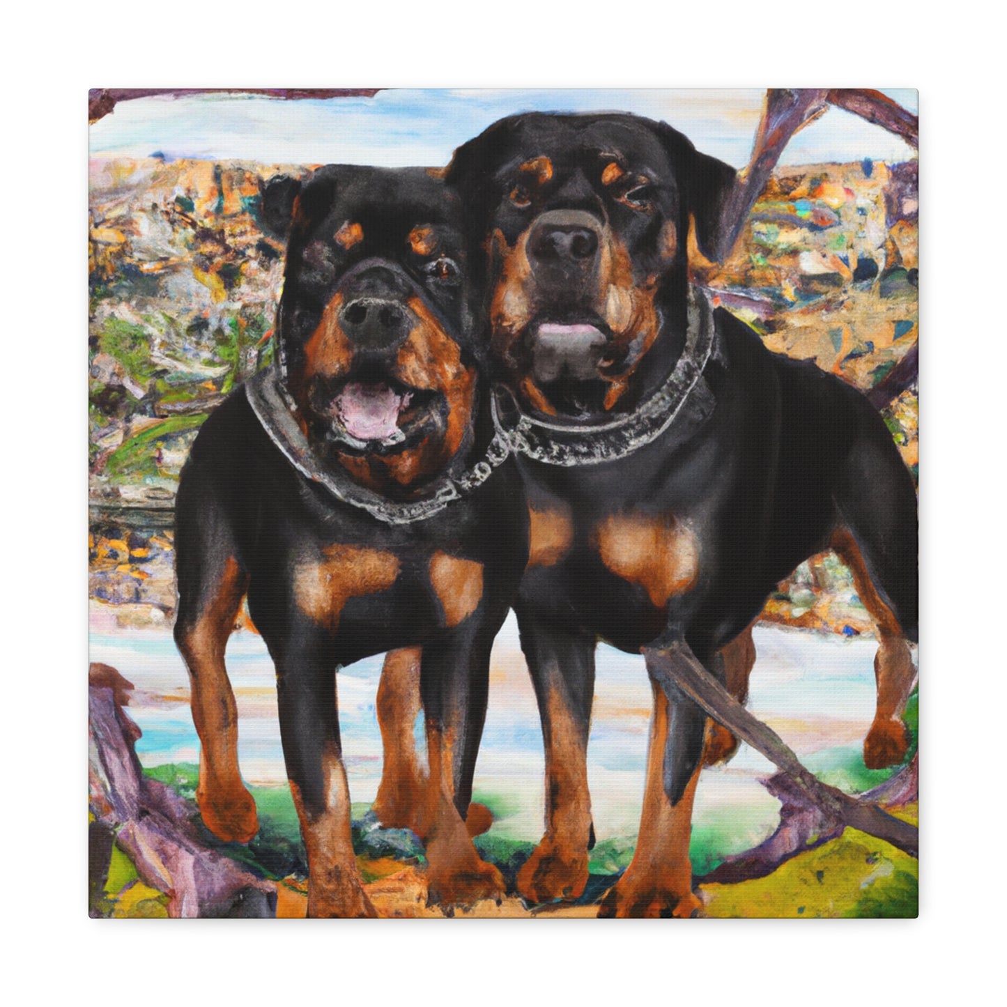 "Feral Rottweiler Vision" - Canvas