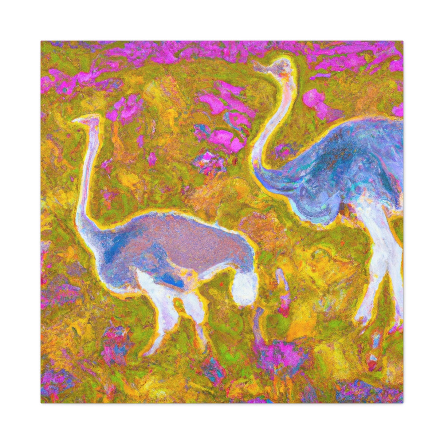 "Ostrich in Impressionism" - Canvas