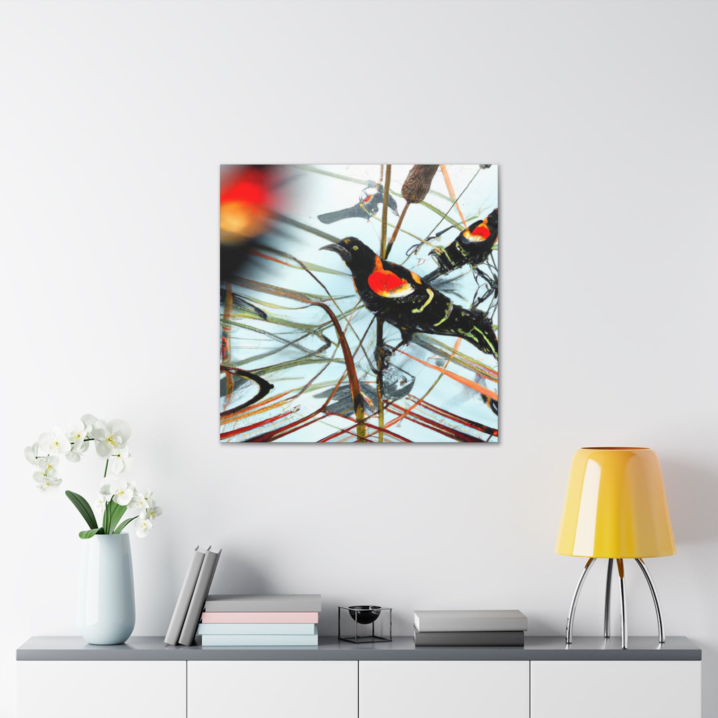 Red-winged Blackbird Brilliance - Canvas