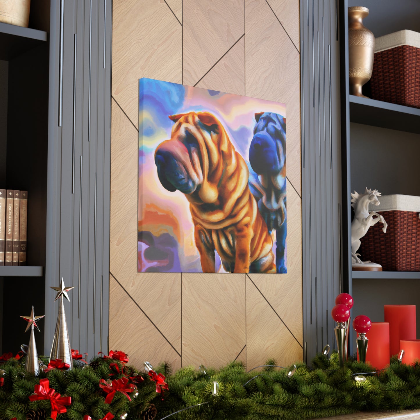 "Pensive Shar Pei Dream" - Canvas