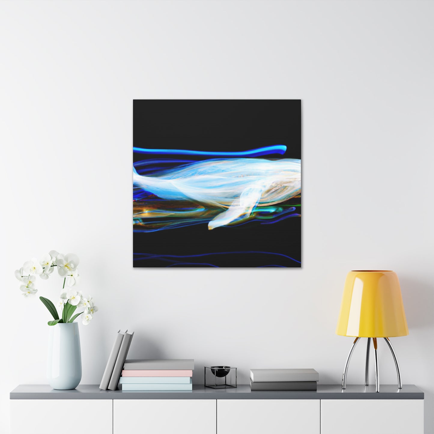 Beluga Whale Mosiac - Canvas