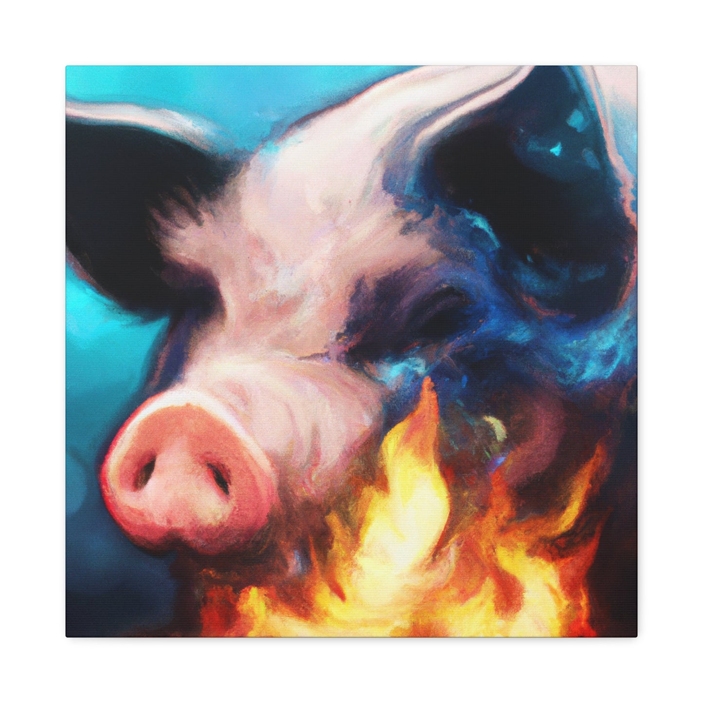 "Pot Belly Pig Dreaming" - Canvas