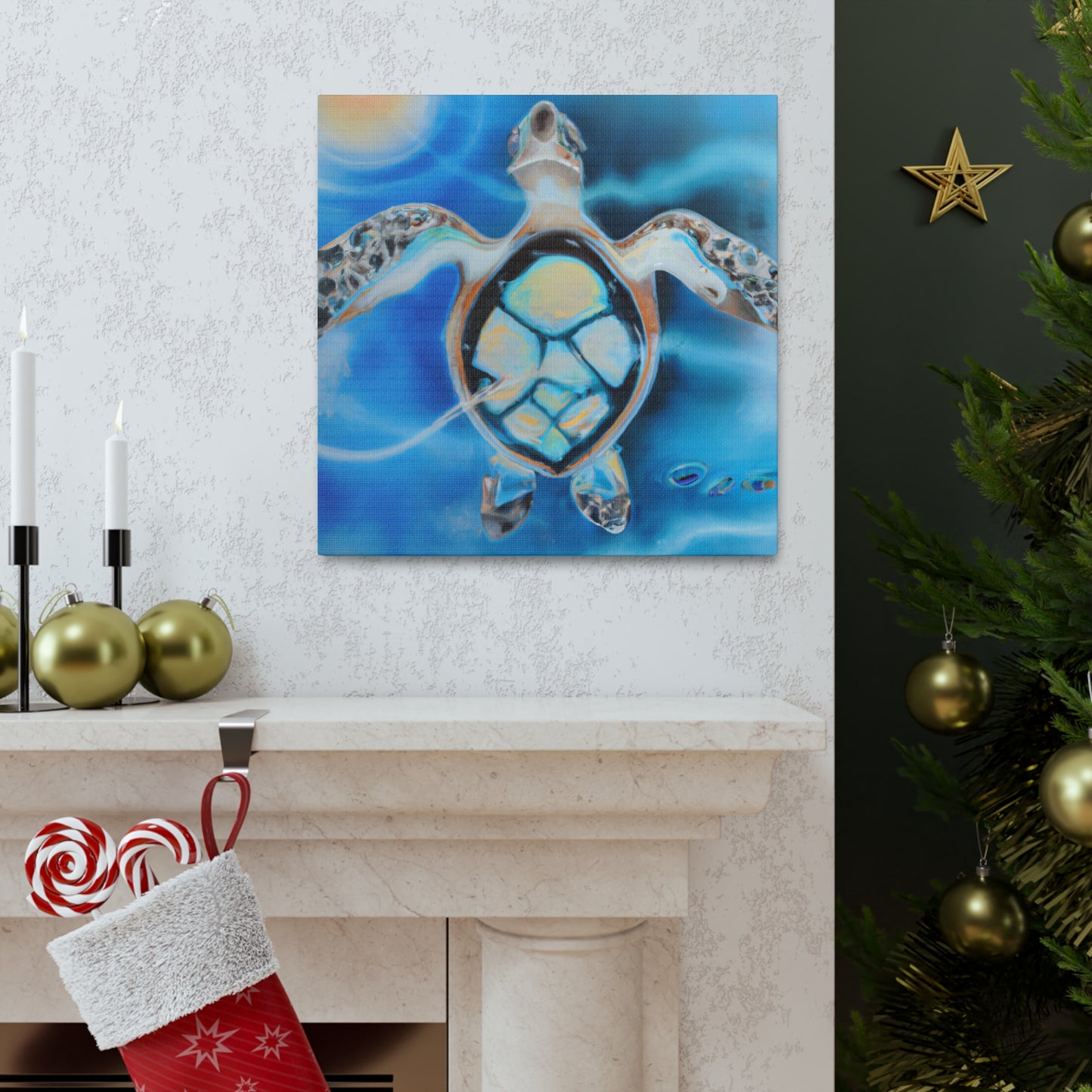 "Sea Turtle Majesty Reigns" - Canvas