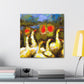 Geese on the Lake - Canvas