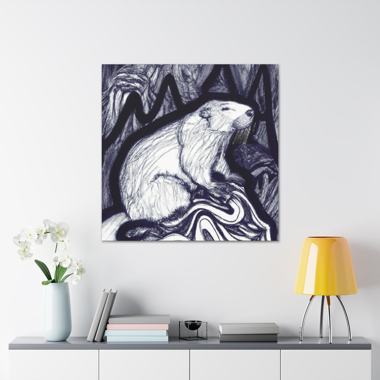 Marmot in Art Nouveau - Canvas