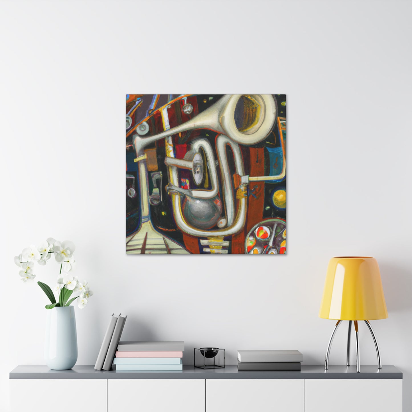 "Brassy Surreal Trumpet" - Canvas