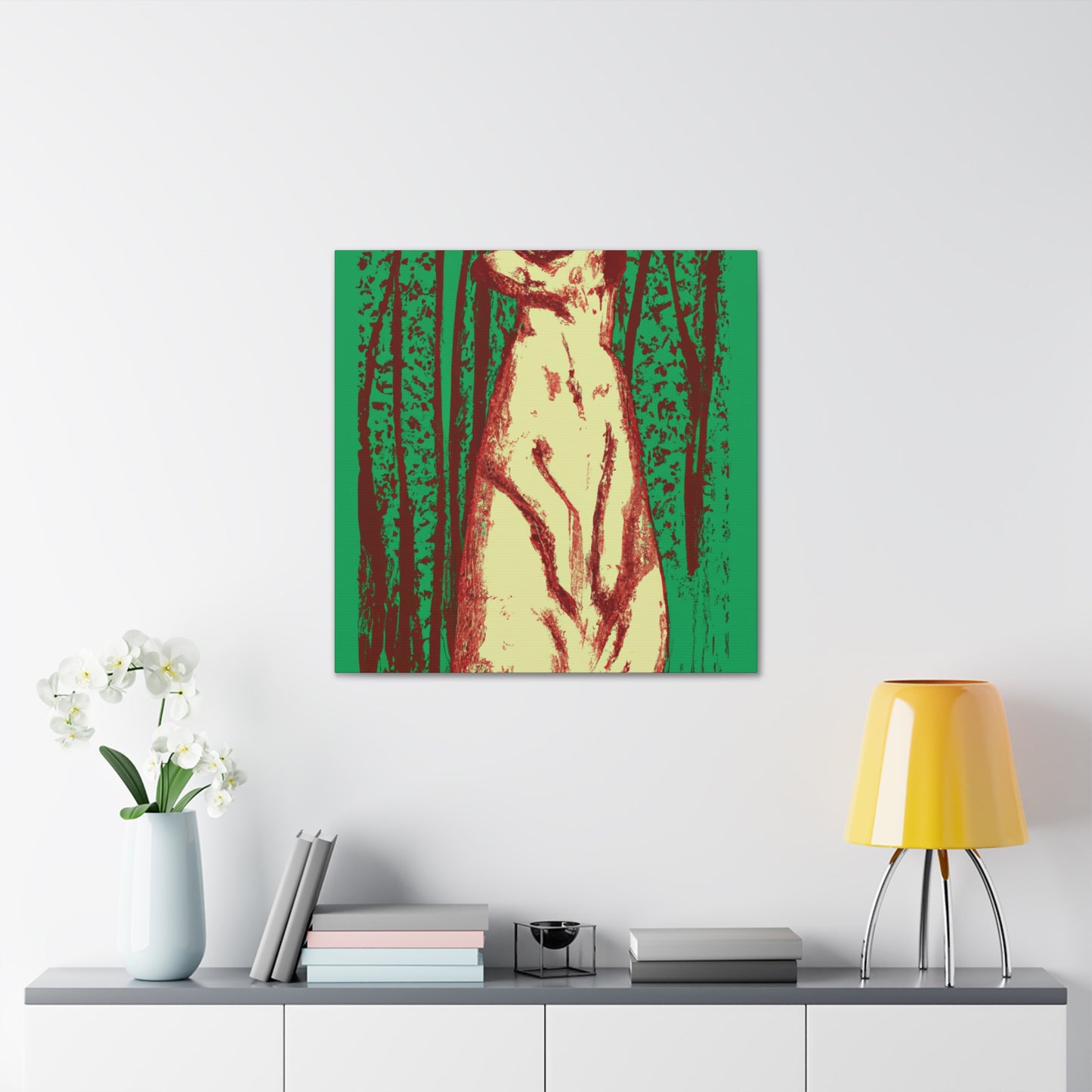 "Meerkat Wonder in Deco" - Canvas