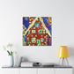 Gingerbread House Delight - Canvas