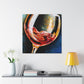 Glass of Fruity Wine - Canvas