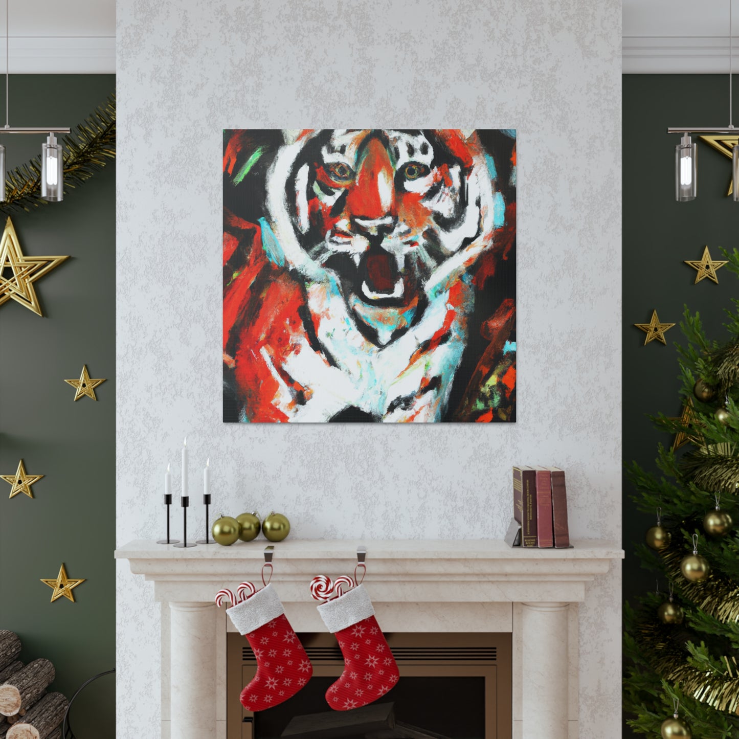 Roaring Bengal Tiger - Canvas