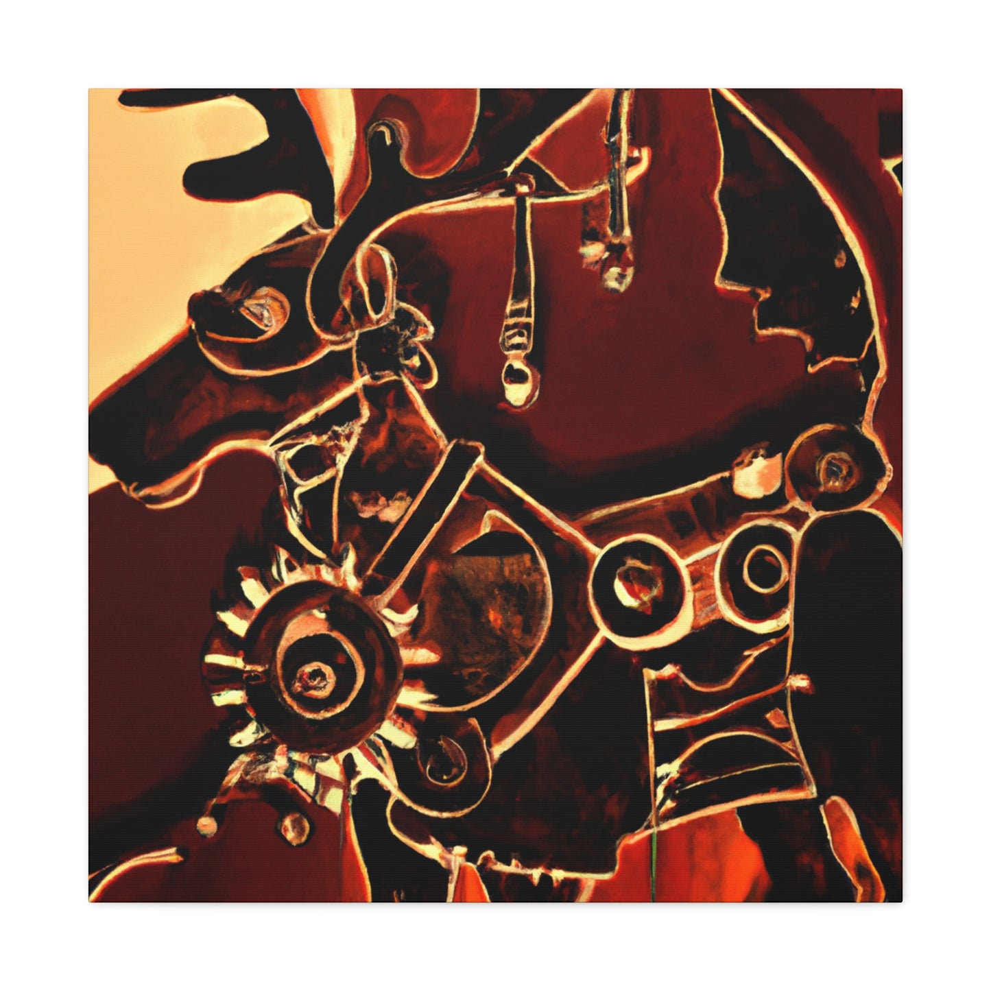 "Industrial Reindeer Dreams" - Canvas