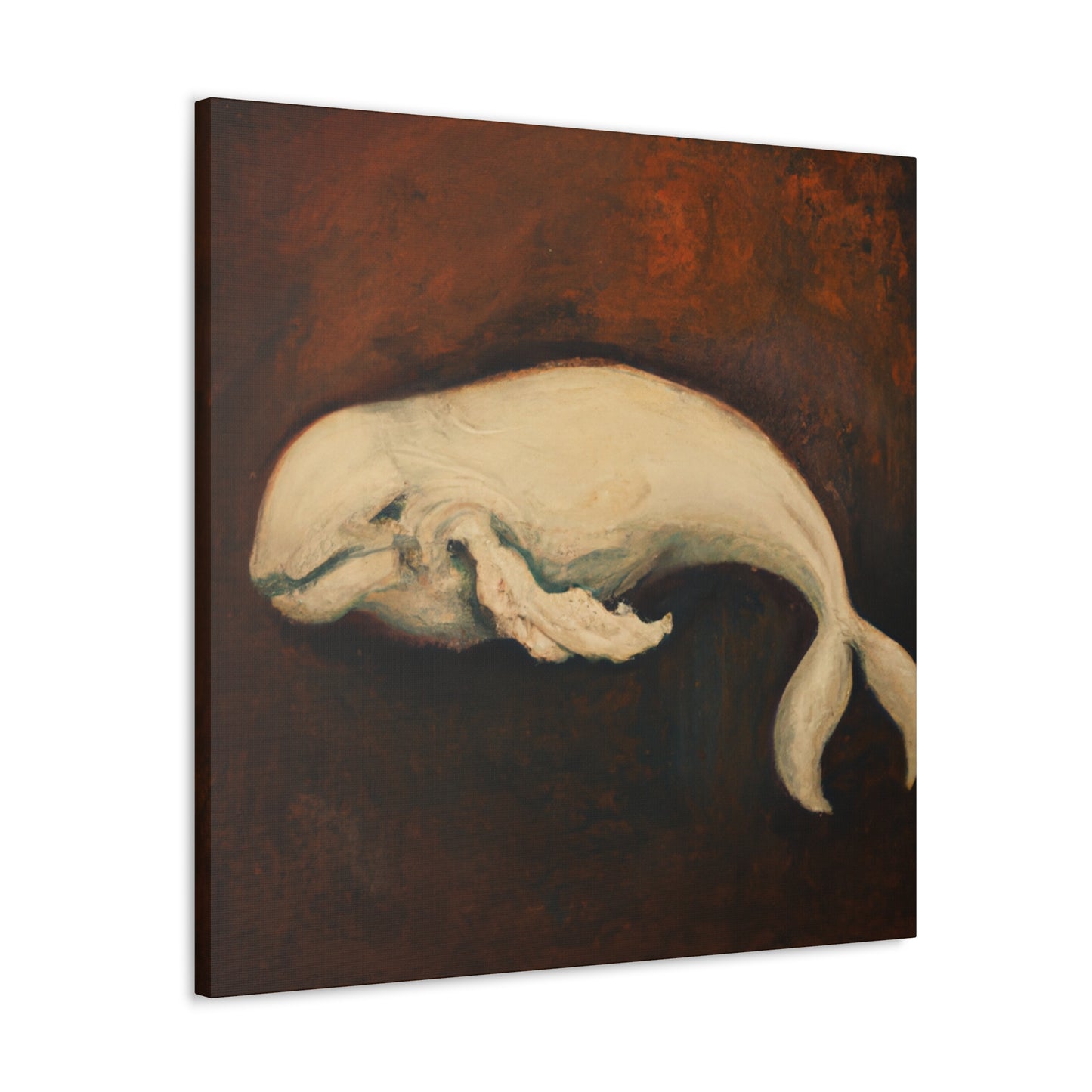 Beluga Whale Serenely - Canvas