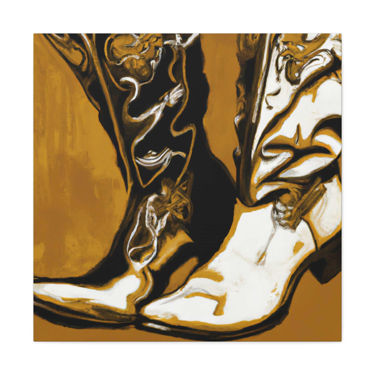 Boots on Baroque canvas - Canvas