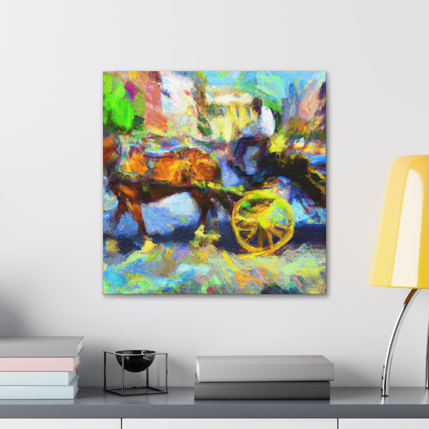 "A Joyful Carriage Ride" - Canvas